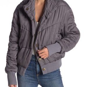 Young Fabulous & Broke Button Front Puffer Jacket